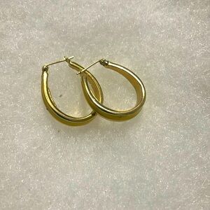 Vintage Napier Yellow & Gold-Tone Hoops